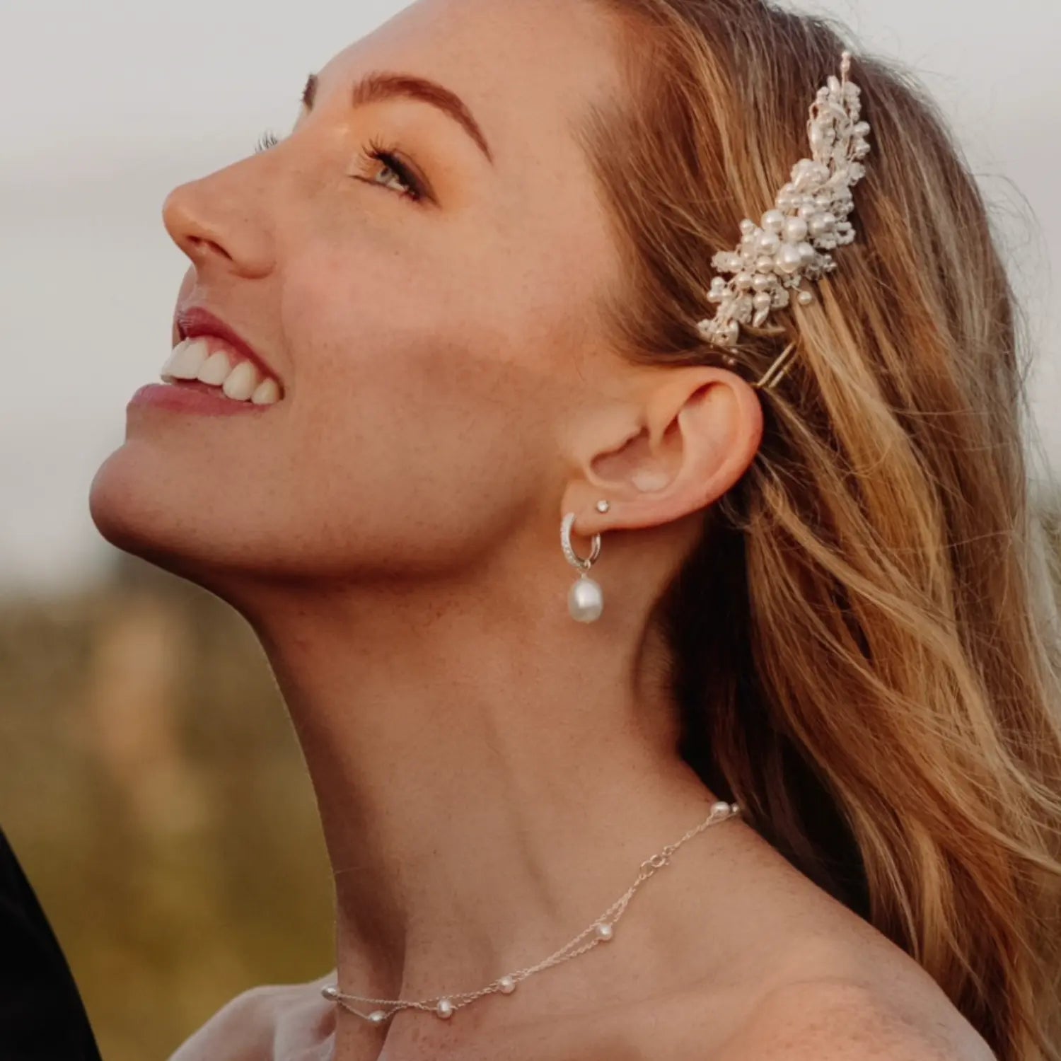 Silver Layered Pearl Necklace