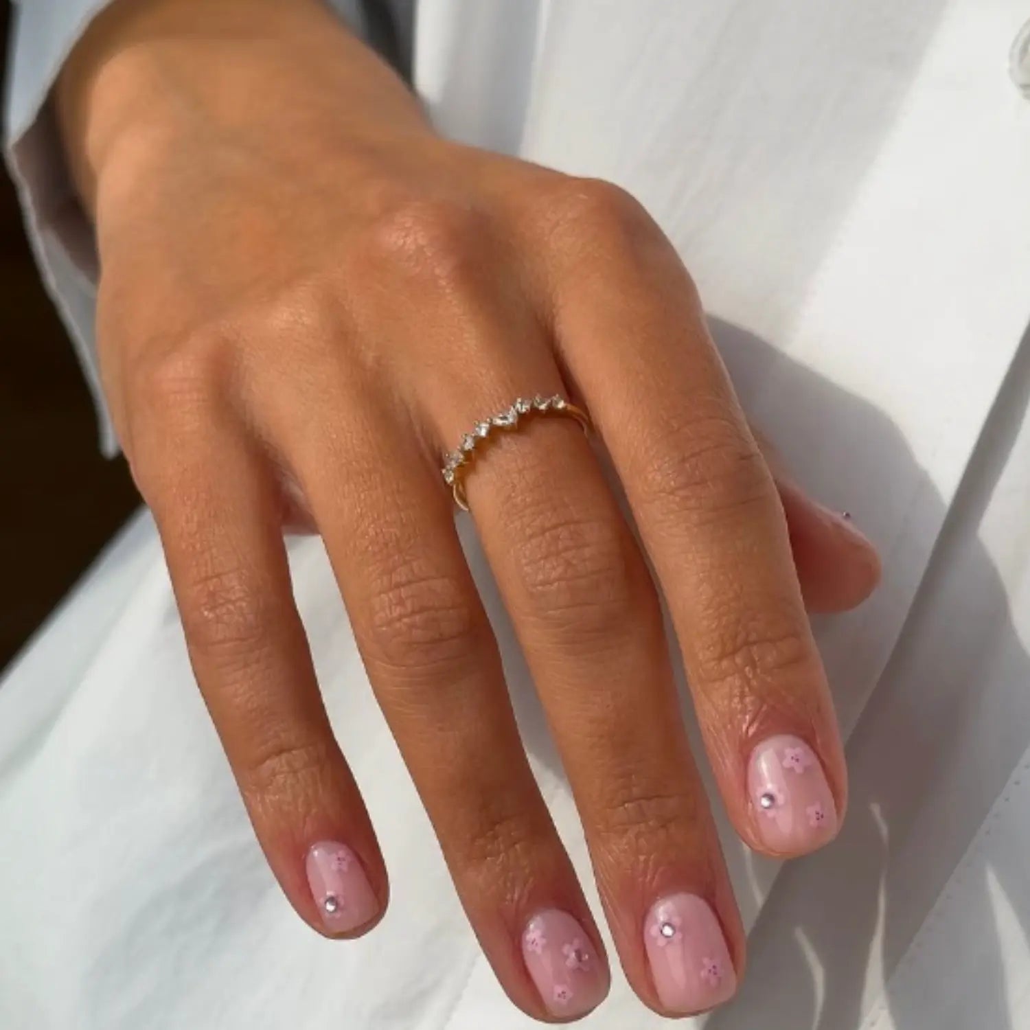 Gold Diamond Style Mixed Cluster Ring