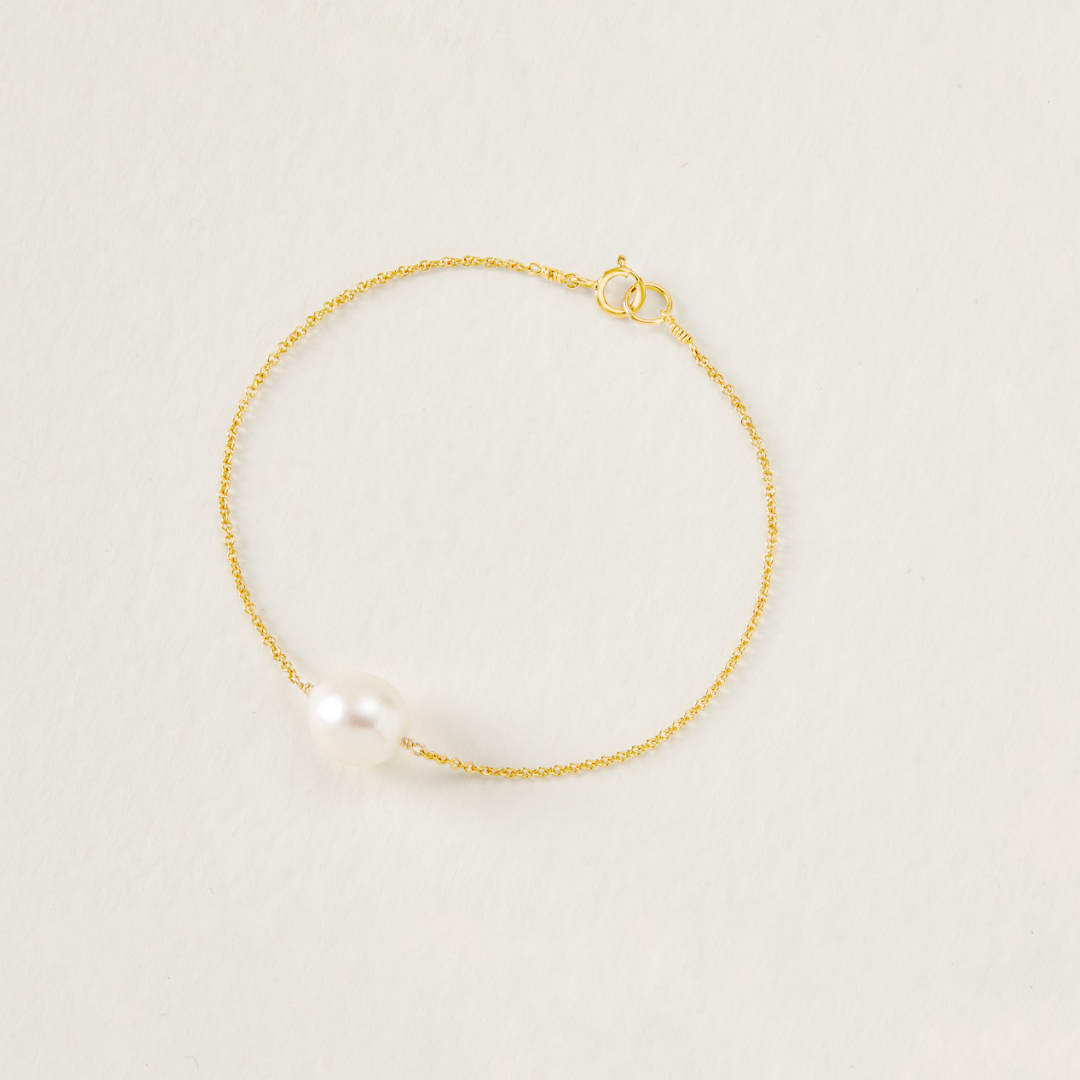 Rose Gold Large Pearl Bracelet