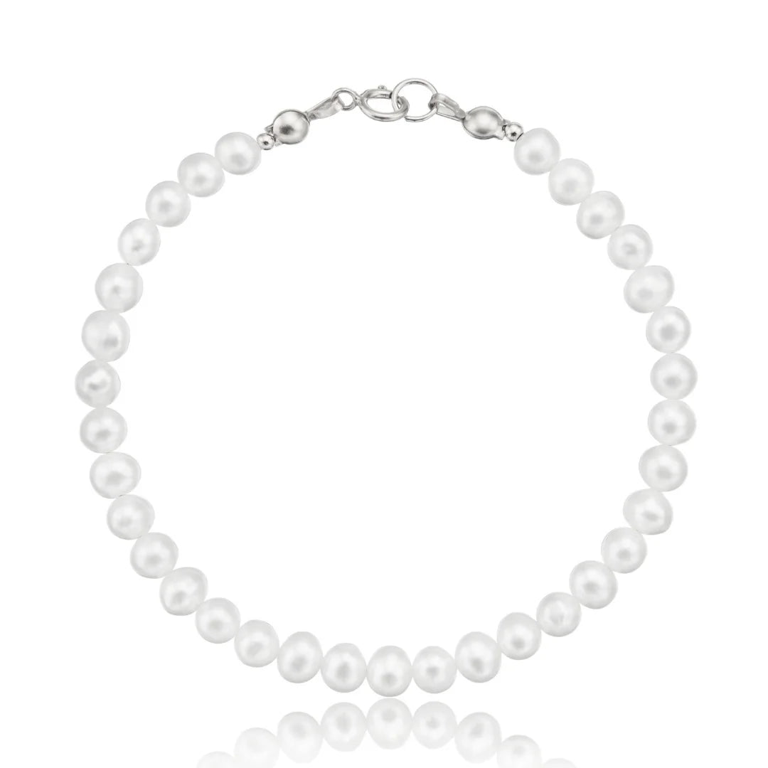 Silver Pearl Bracelet