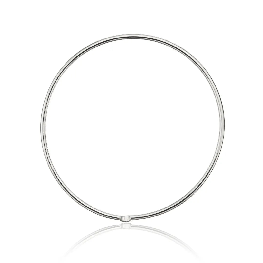Silver Single Diamond Style Bangle