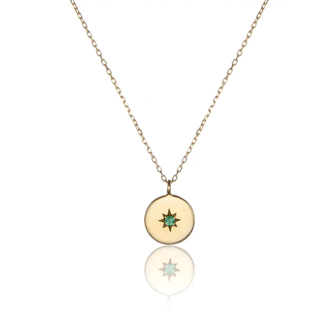 Gold Small Coin Star Necklace