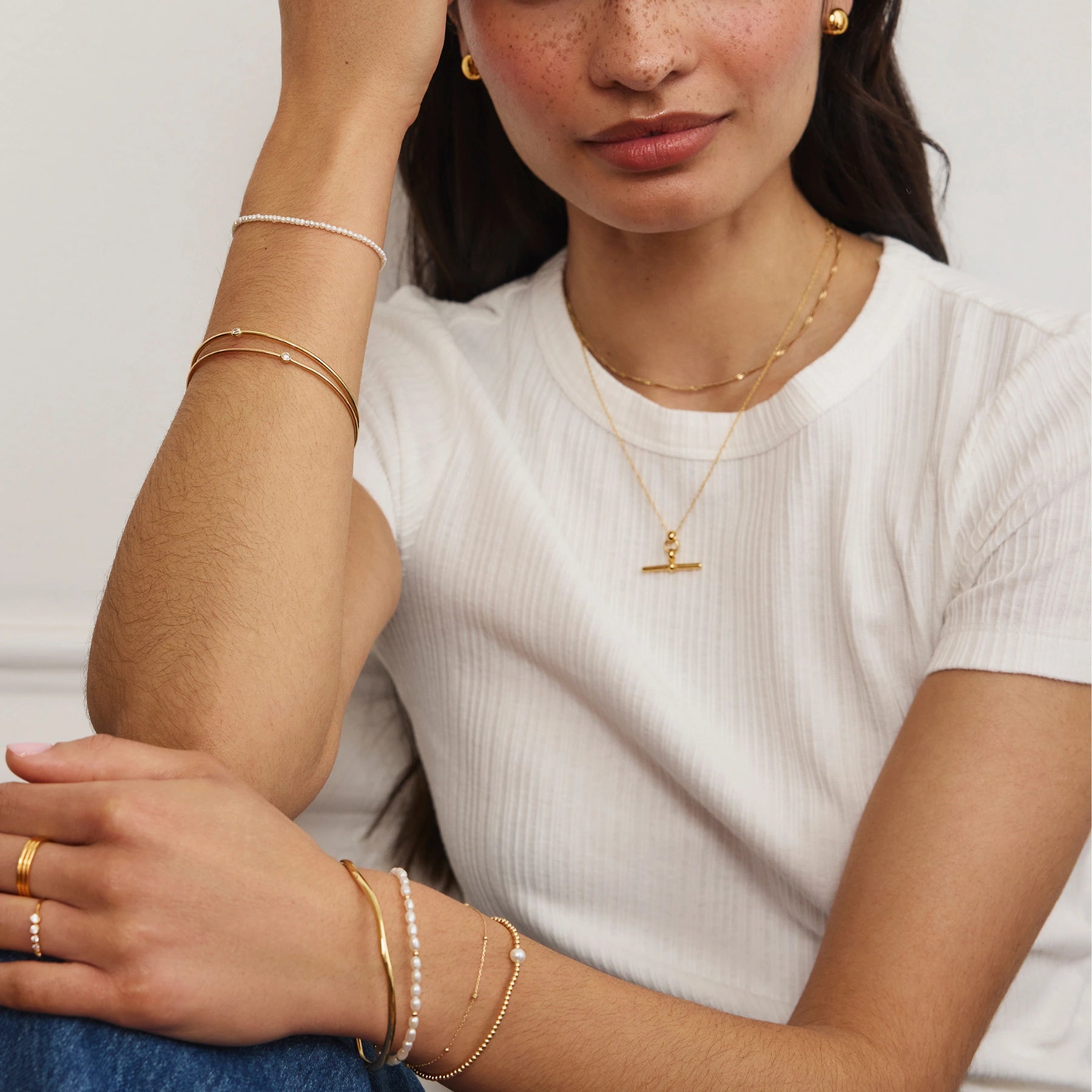 Gold Single Diamond Style Bangle