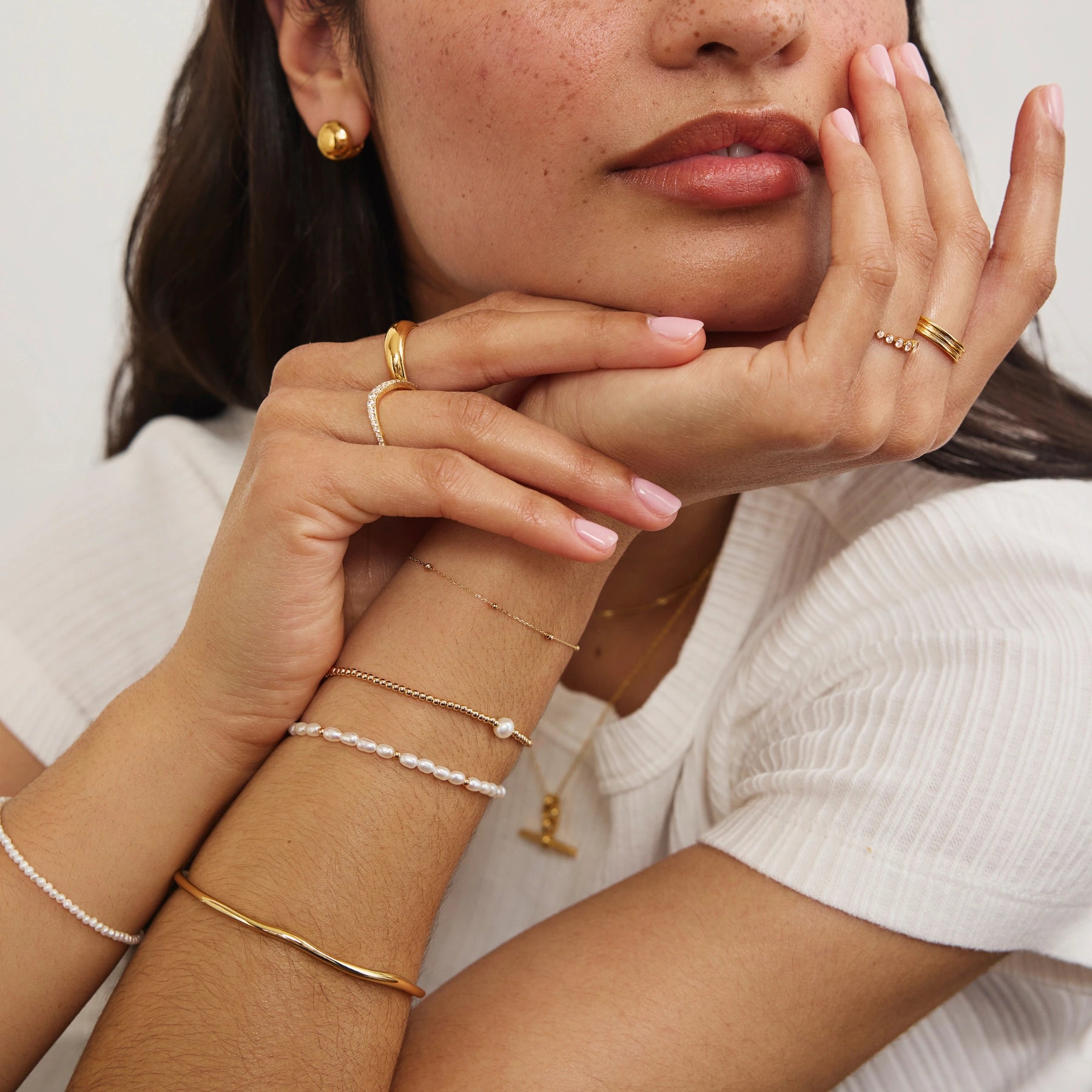 Silver Dome Ball Huggie Hoop Earrings