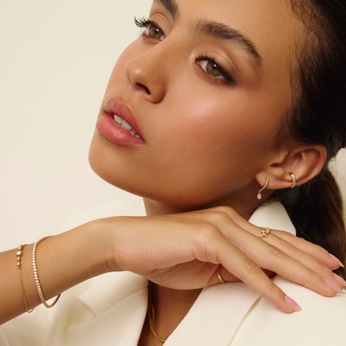Gold Thick Diamond Style Ear Cuff