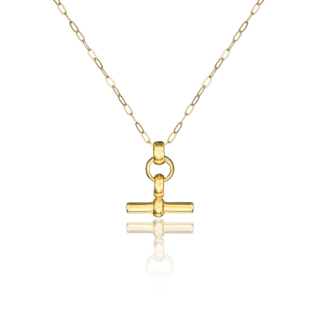Gold Mini T-Bar Necklace