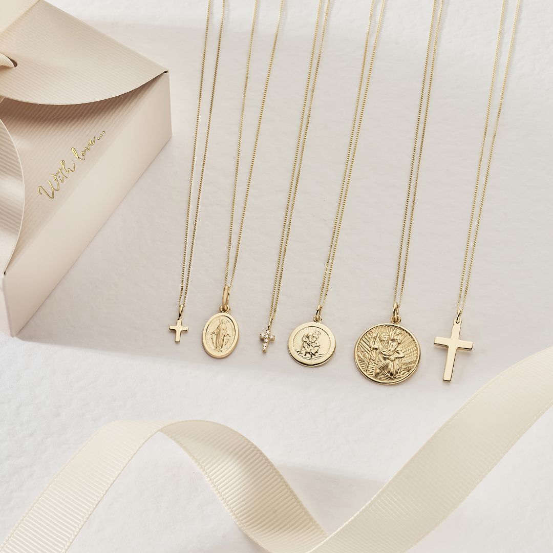 Solid Gold Tiny Cross Necklace