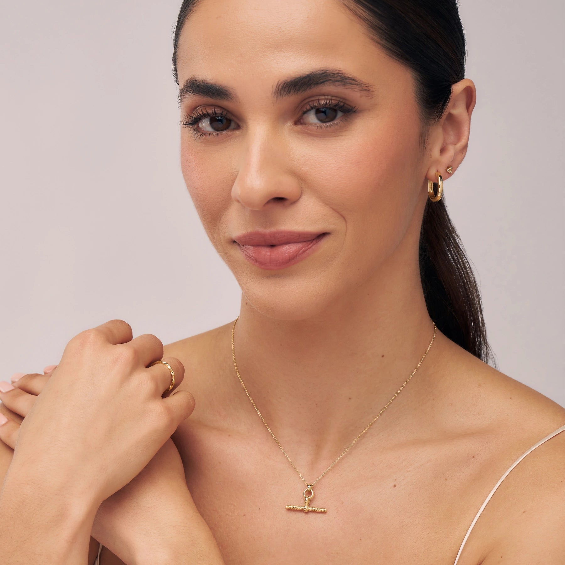 Gold Medium Hoop Earrings