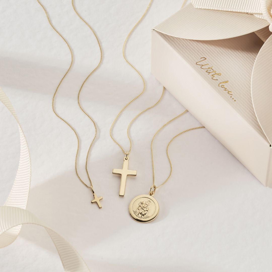 Solid Gold Tiny Cross Necklace