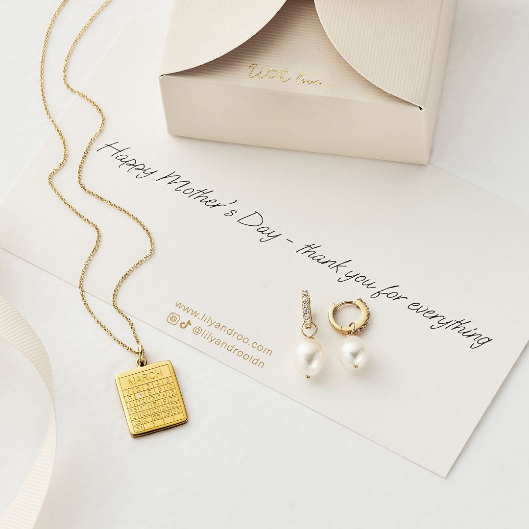 Gold Special Date Calendar Necklace