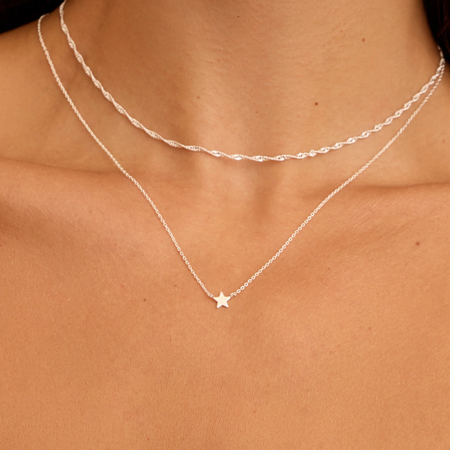 Silver Tiny Star Necklace