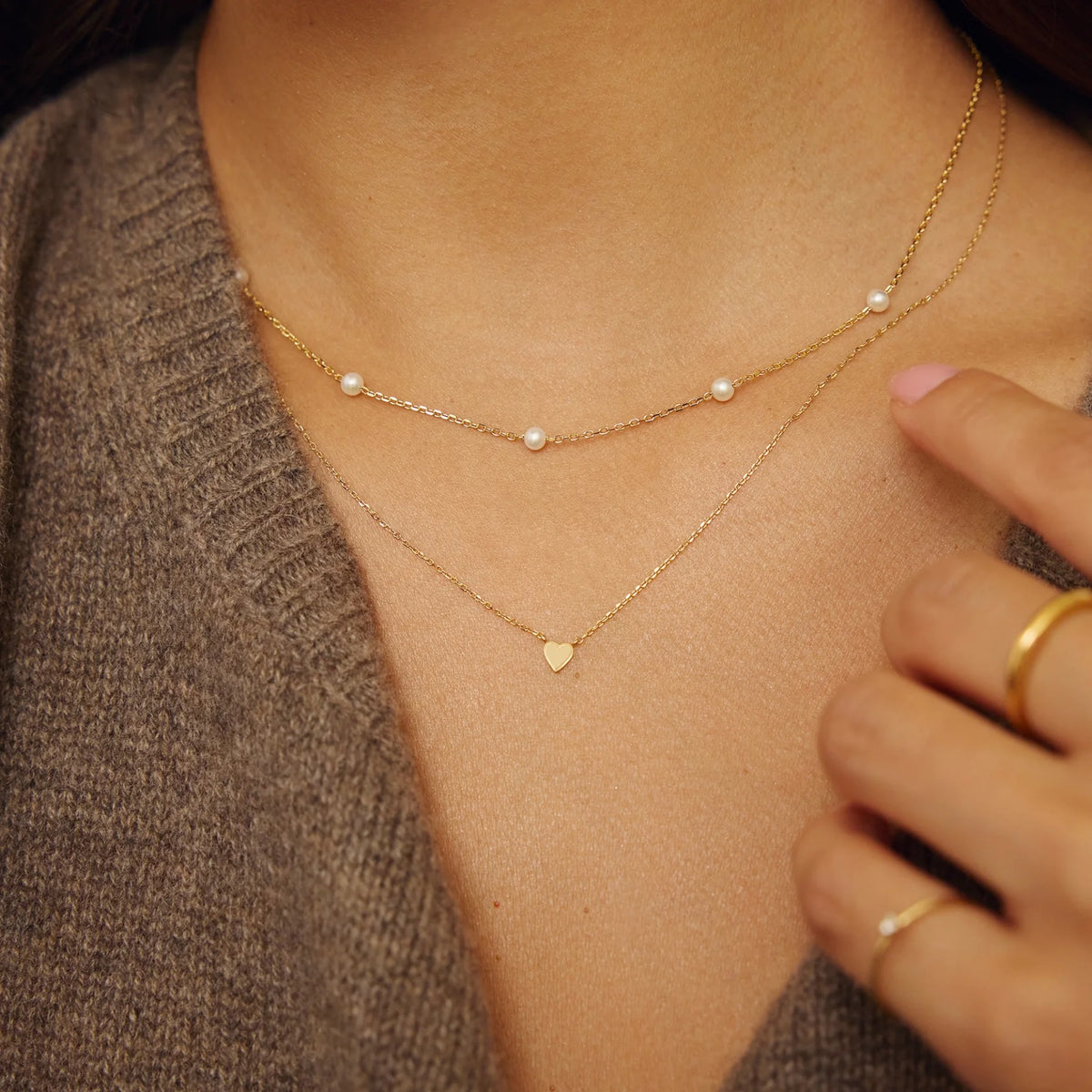 Gold Tiny Heart Necklace