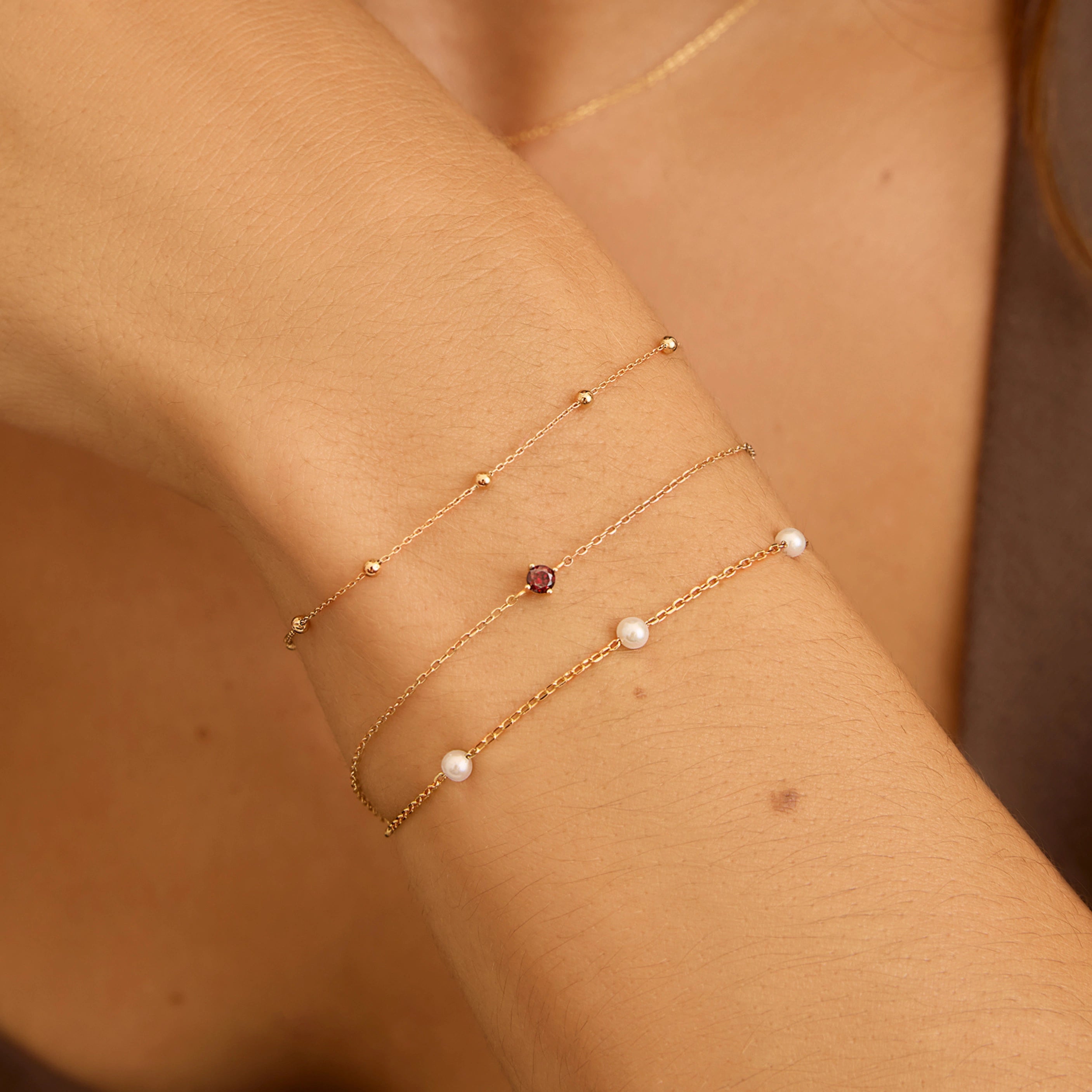 Gold Satellite Chain Bracelet