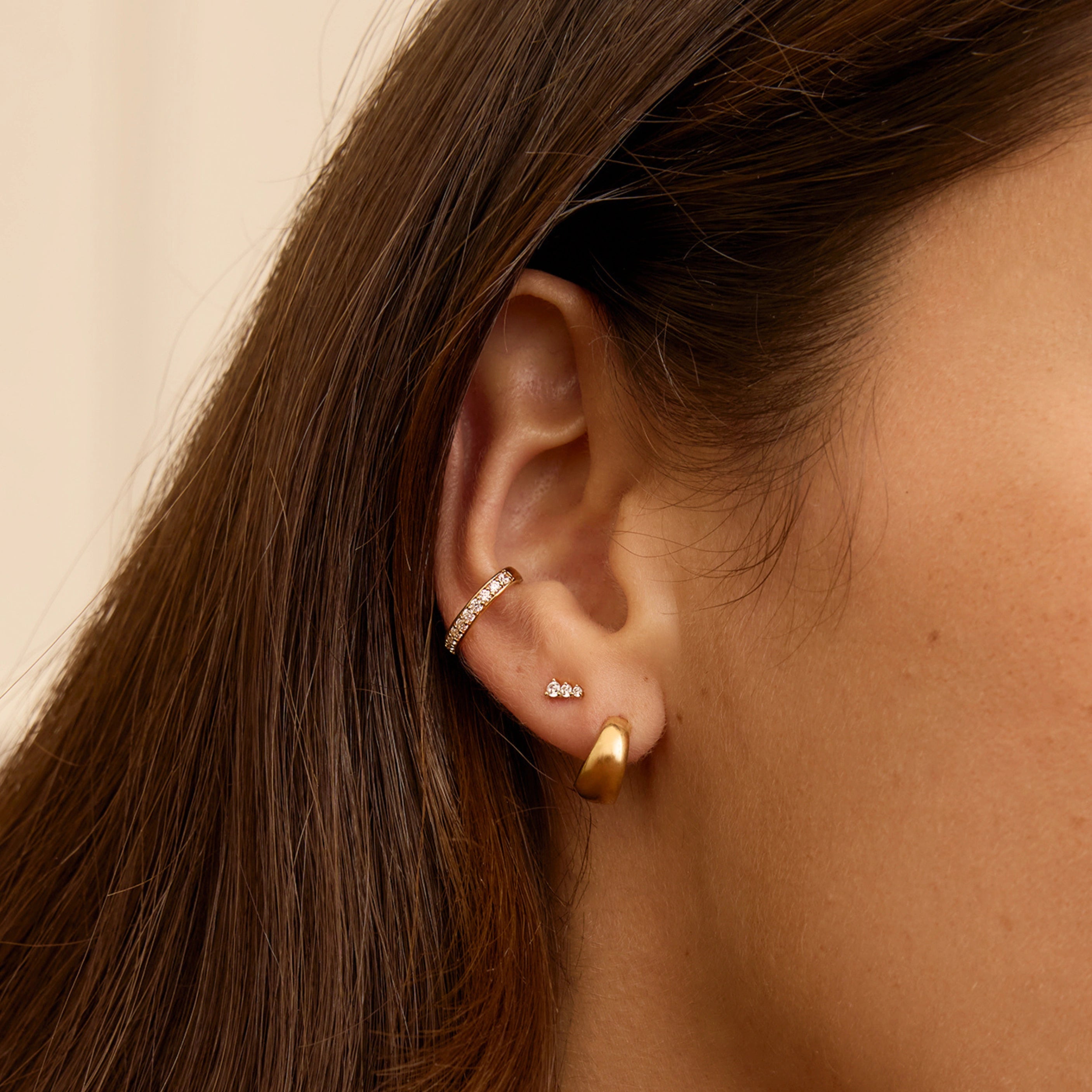 Gold Thick Diamond Style Ear Cuff