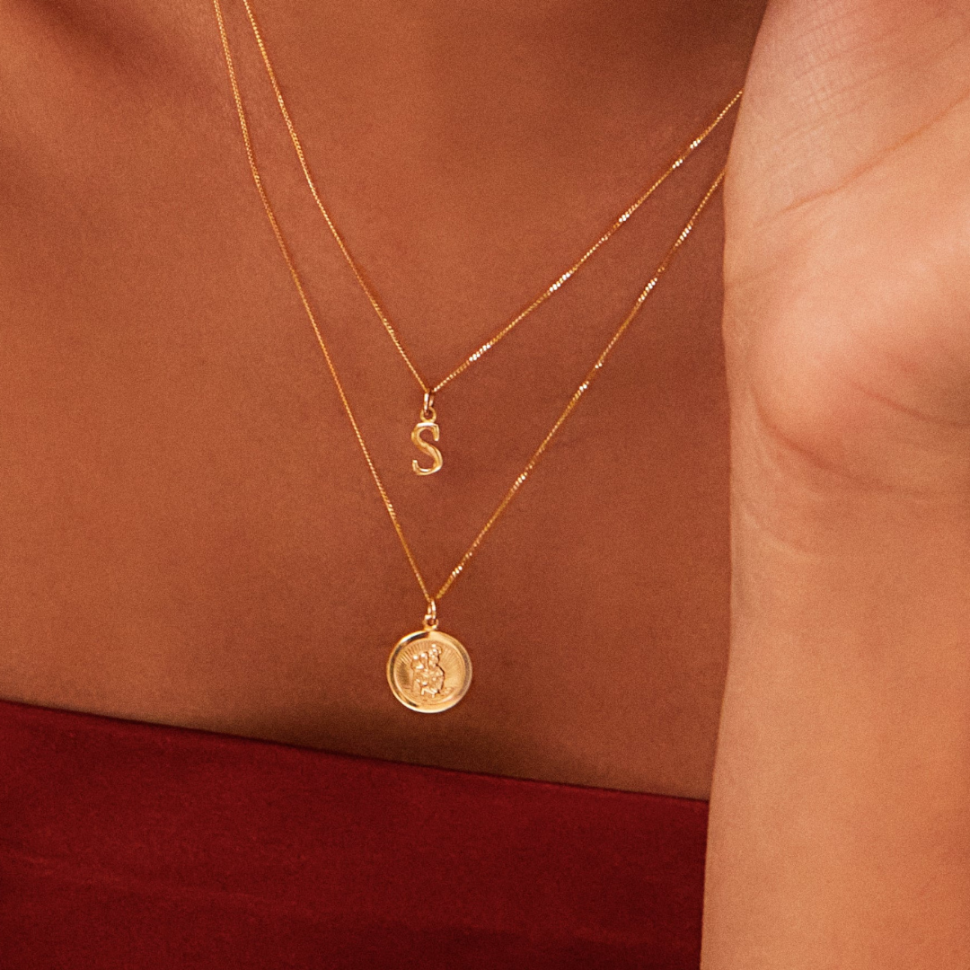 Solid Gold Individual Curve Initial Charm