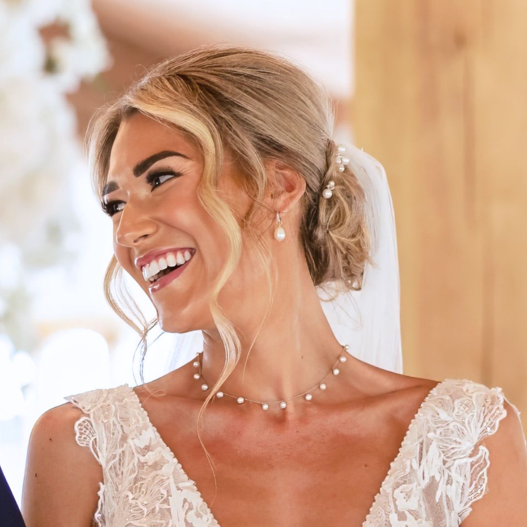 Rose Gold Pearl Drop Choker