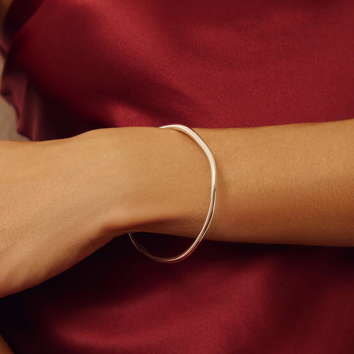 Silver Wave Bangle