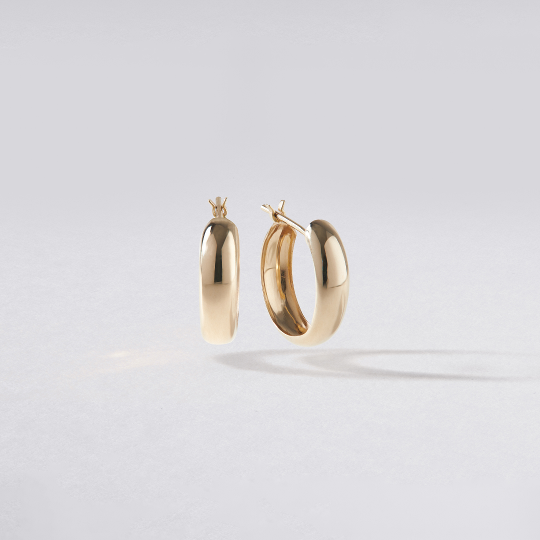 Gold Plain Hoop Earrings