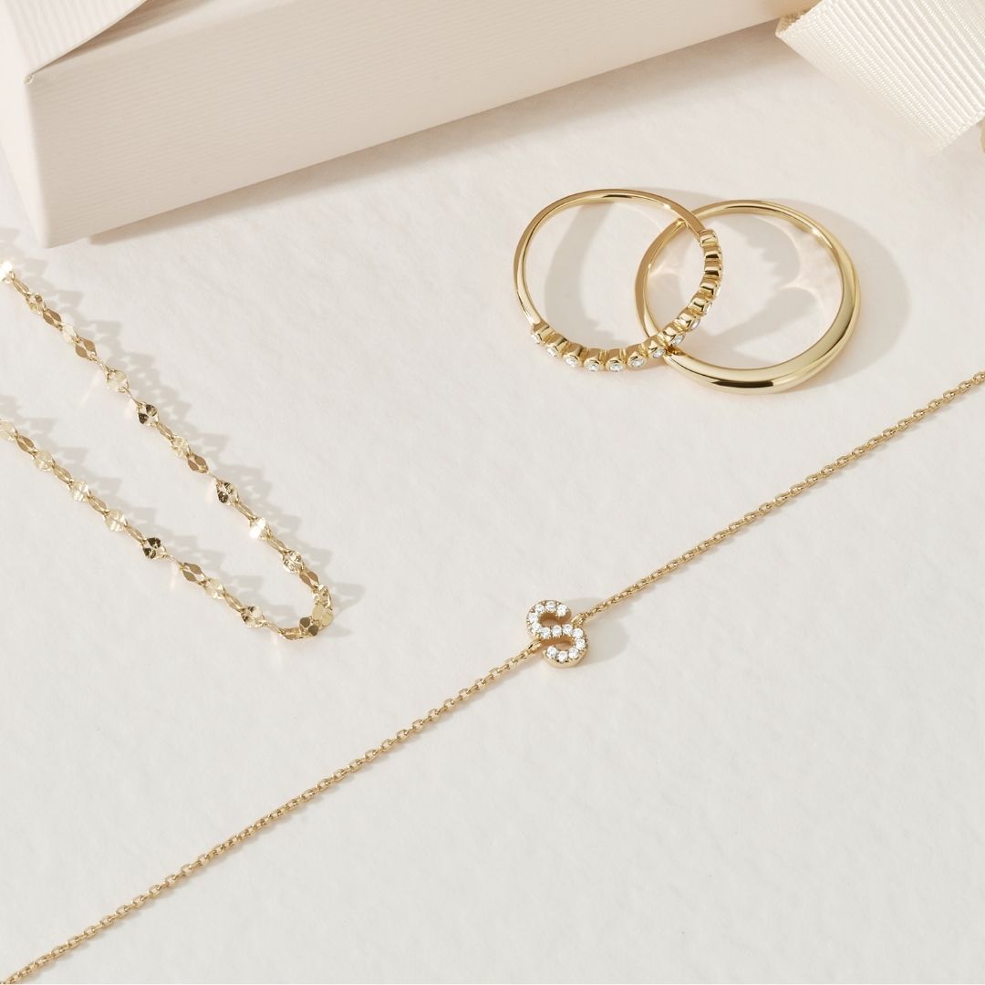 Gold Sparkle Chain Necklace