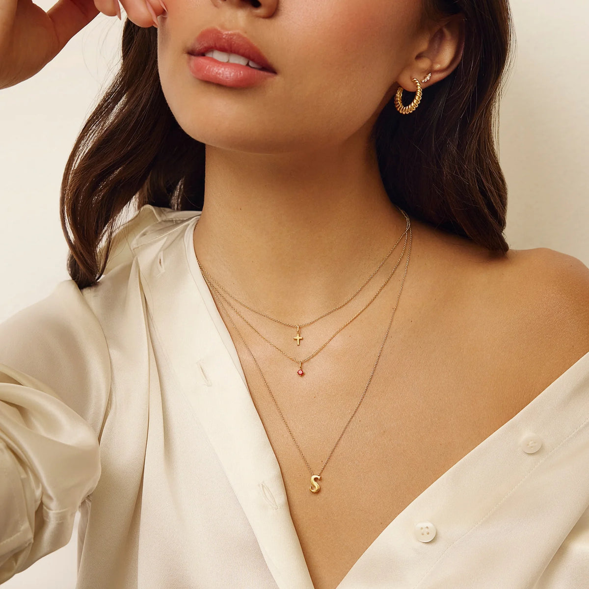 Gold Small Birthstone Pendant Necklace