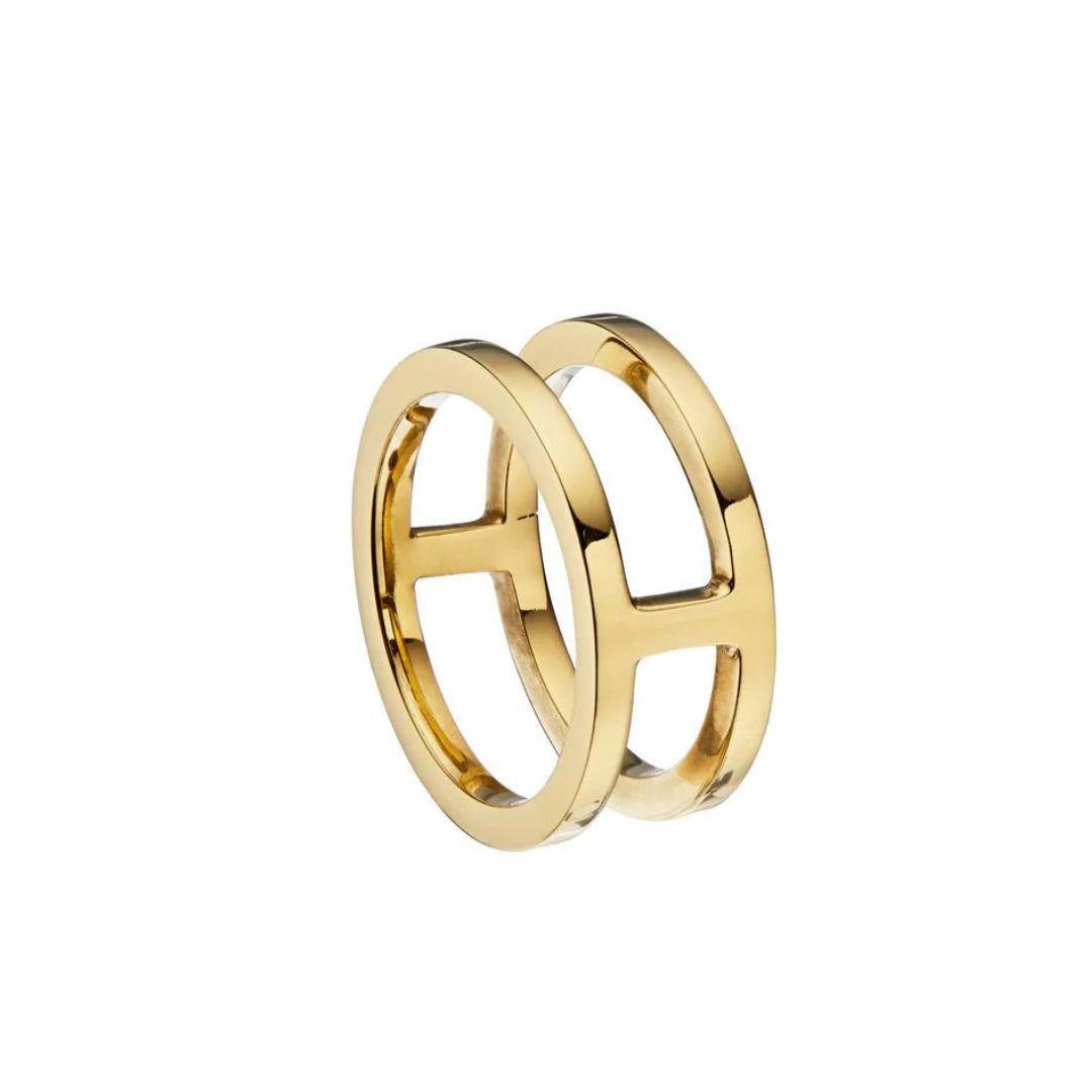 Gold Double Band Ring