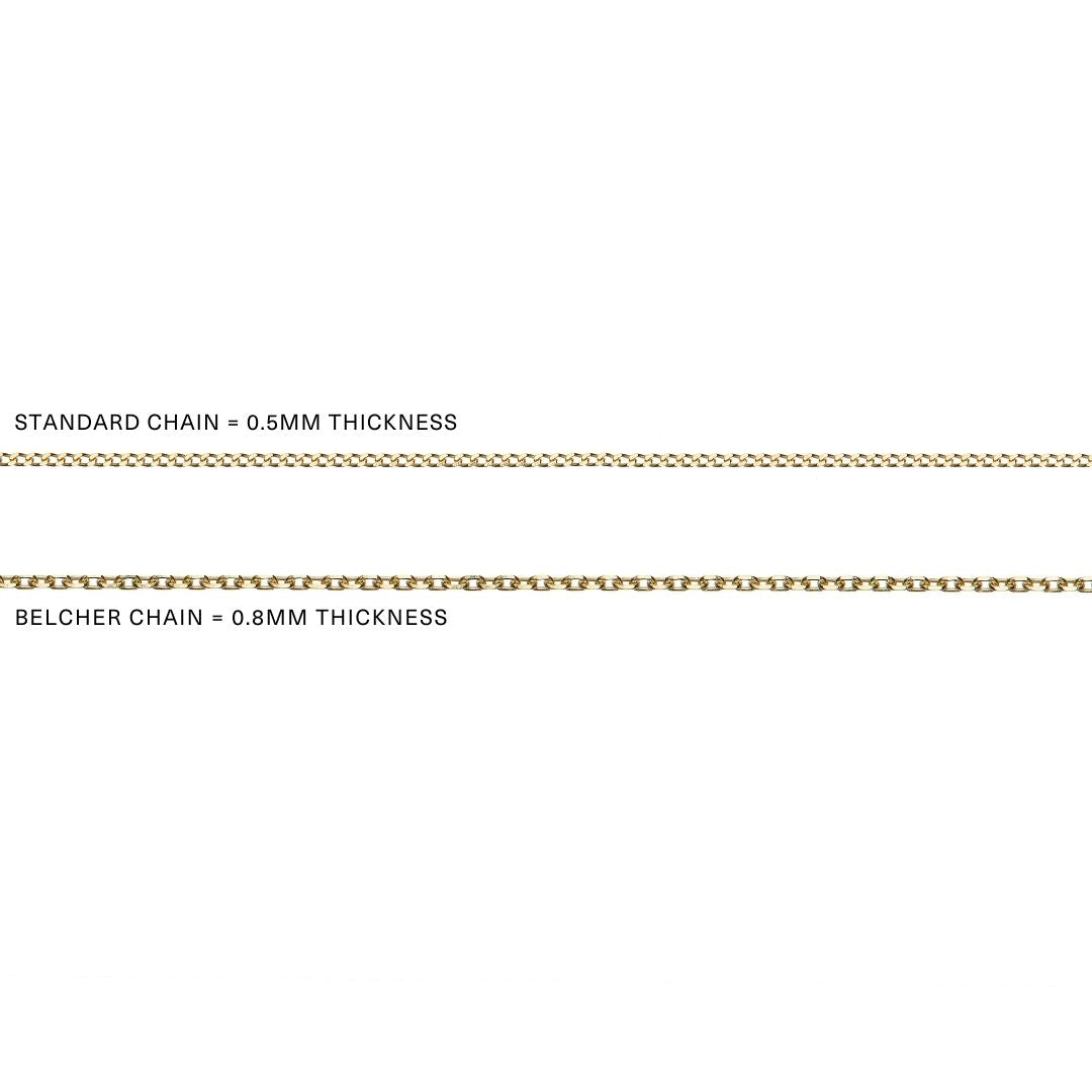 Solid Gold Initial Letter Necklace