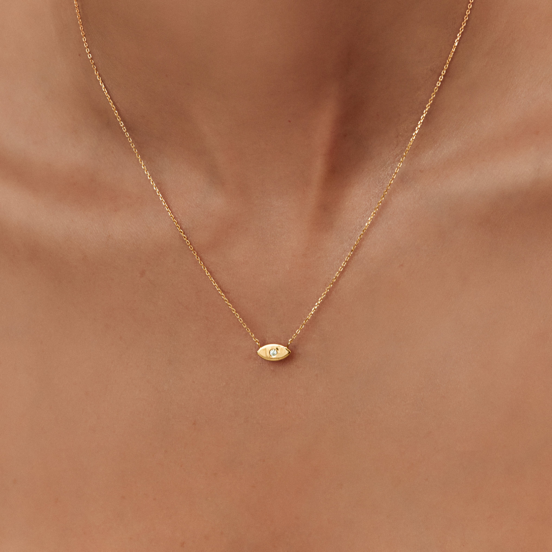 Gold Evil Eye Necklace