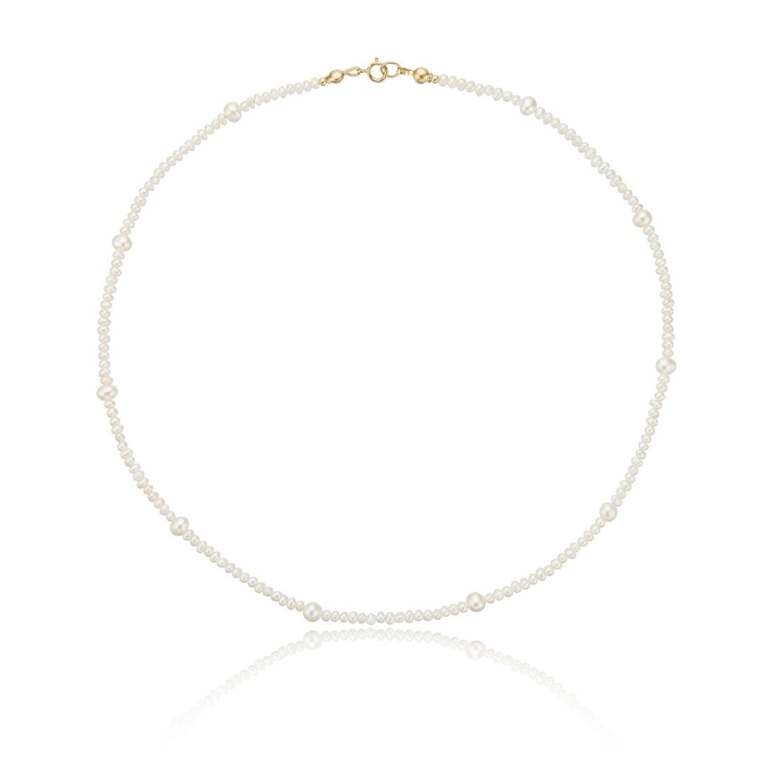 Gold Multi Pearl Choker