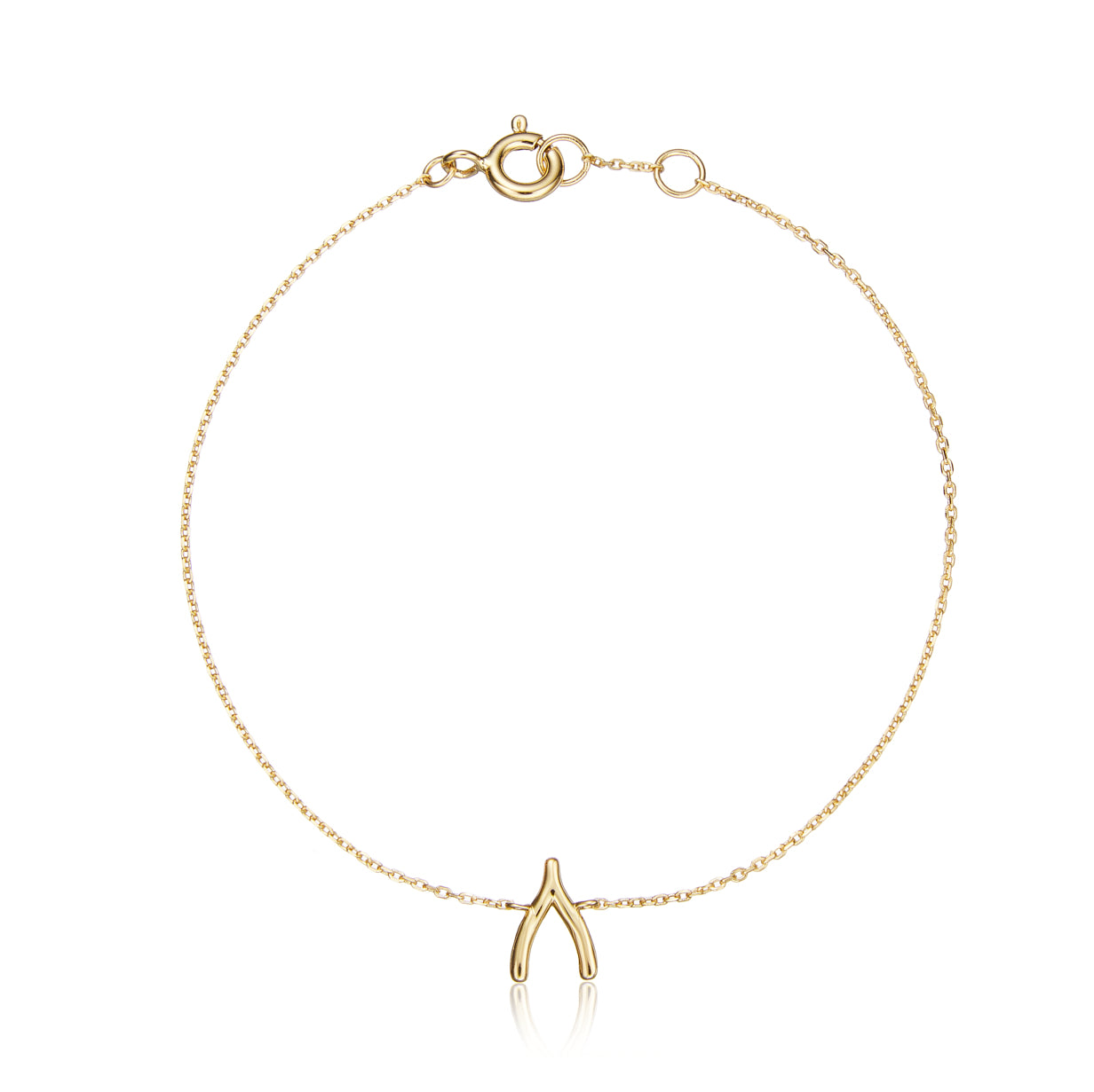 Gold Wishbone Bracelet