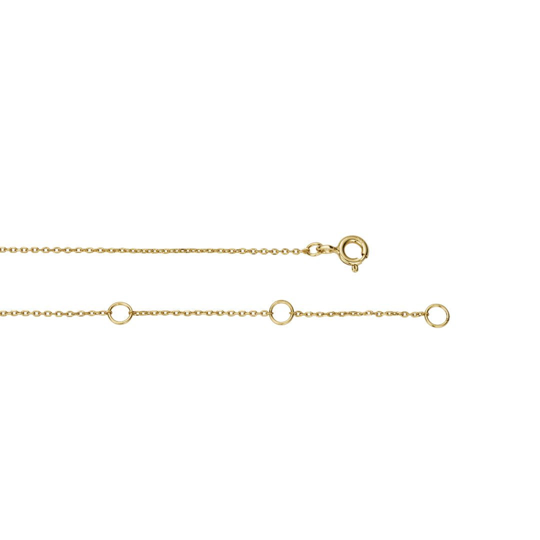 Gold Three Diamond Style Necklace