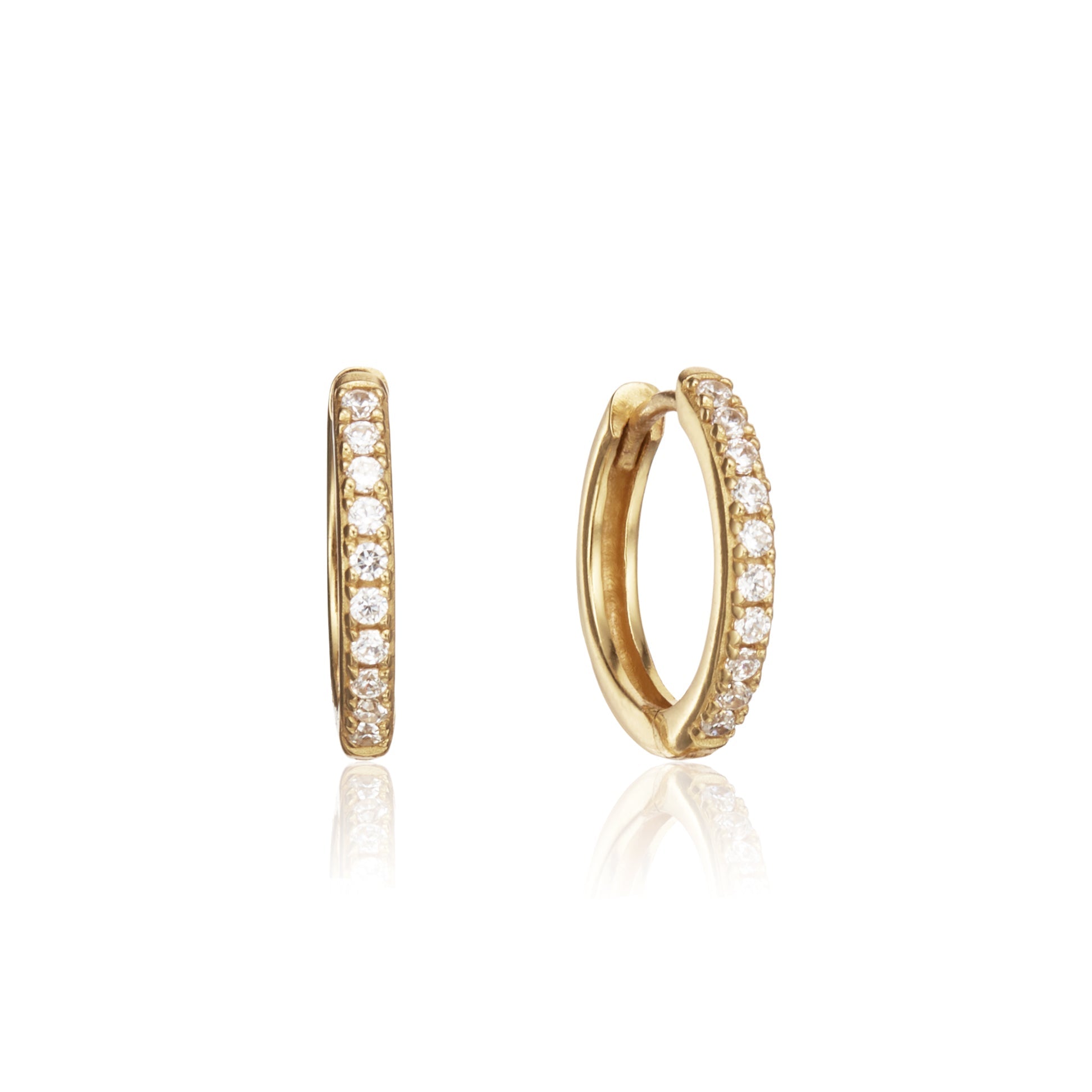 Gold Diamond Style Large Hoop Earrings