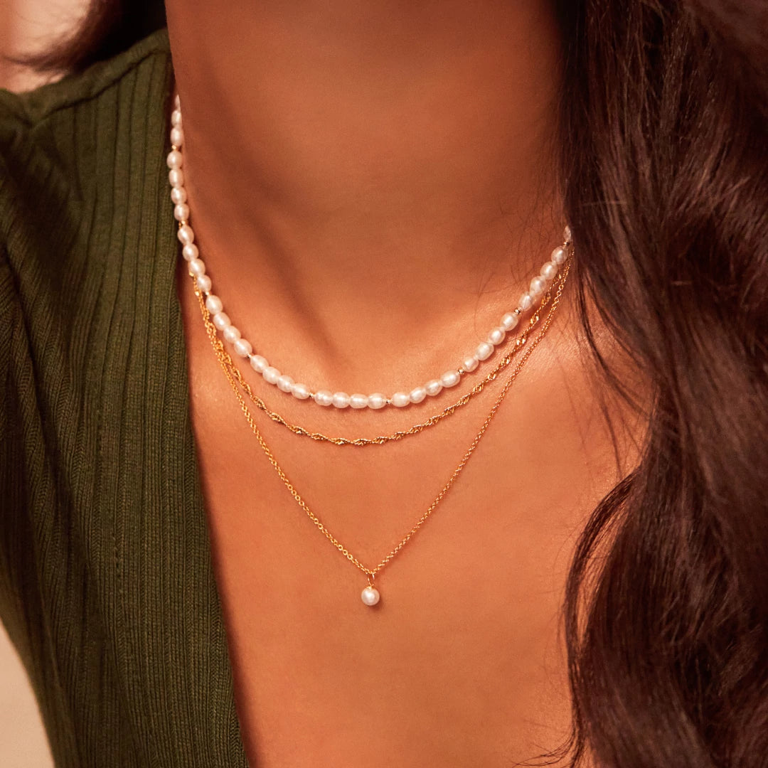 Gold Twisted Rope Chain Necklace