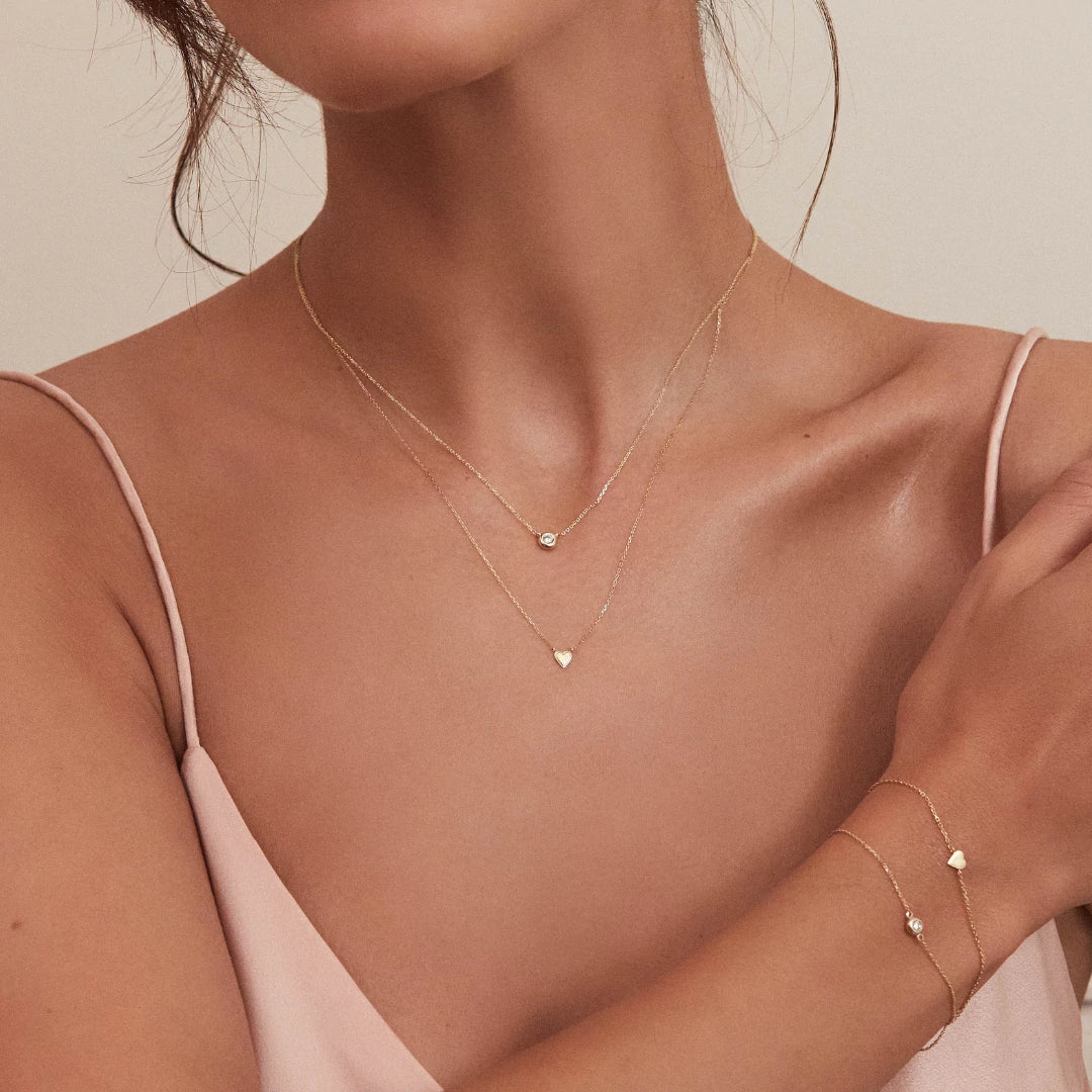 Gold Tiny Heart Necklace