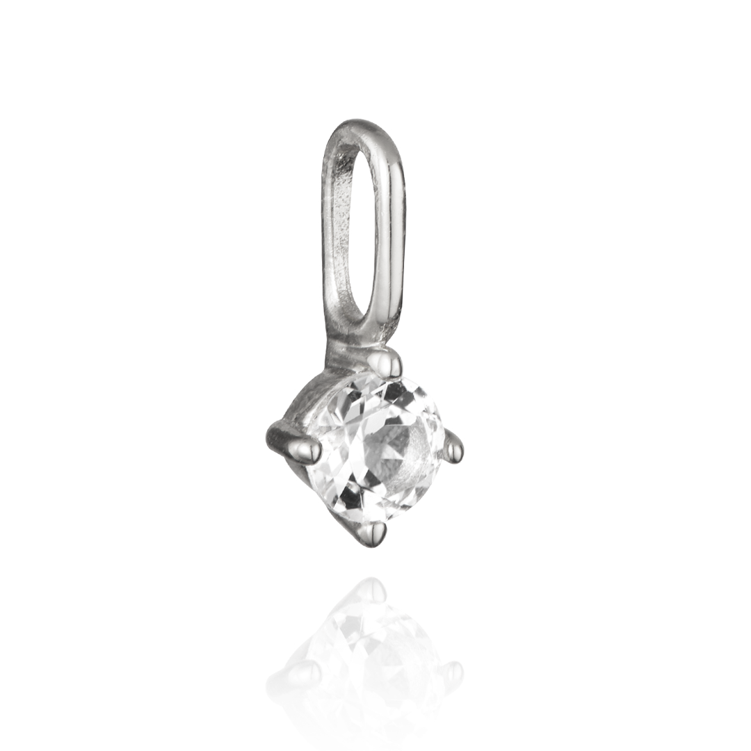 Silver Small Individual Birthstone Charm