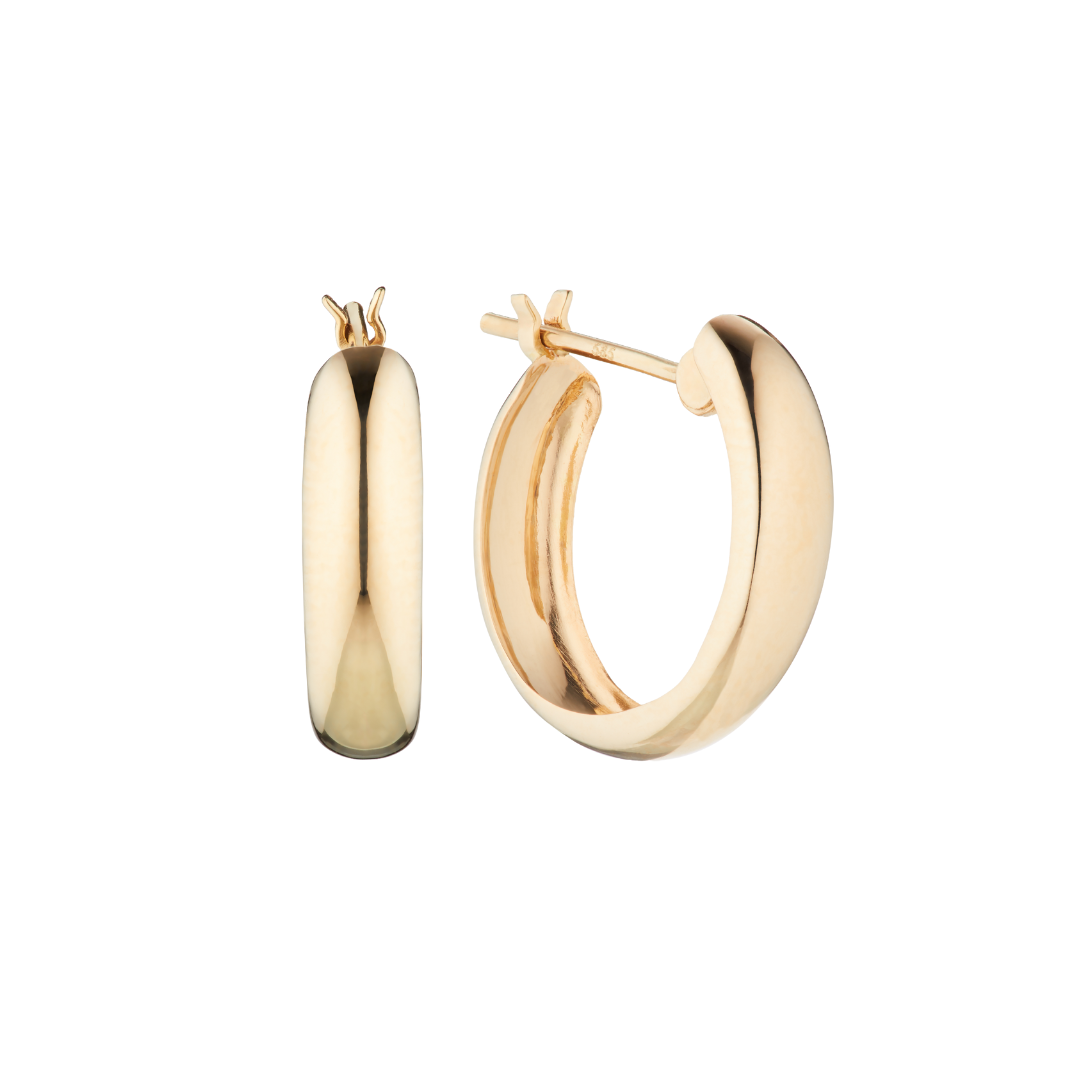 Gold Plain Hoop Earrings