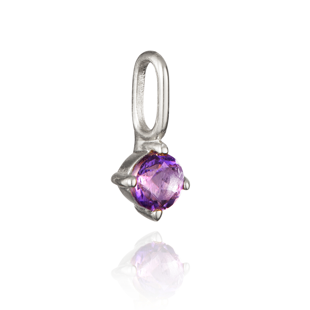 Silver Small Individual Birthstone Charm