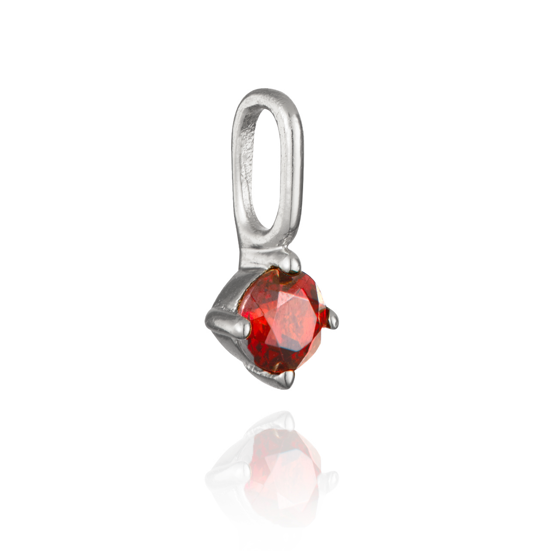 Silver Small Individual Birthstone Charm