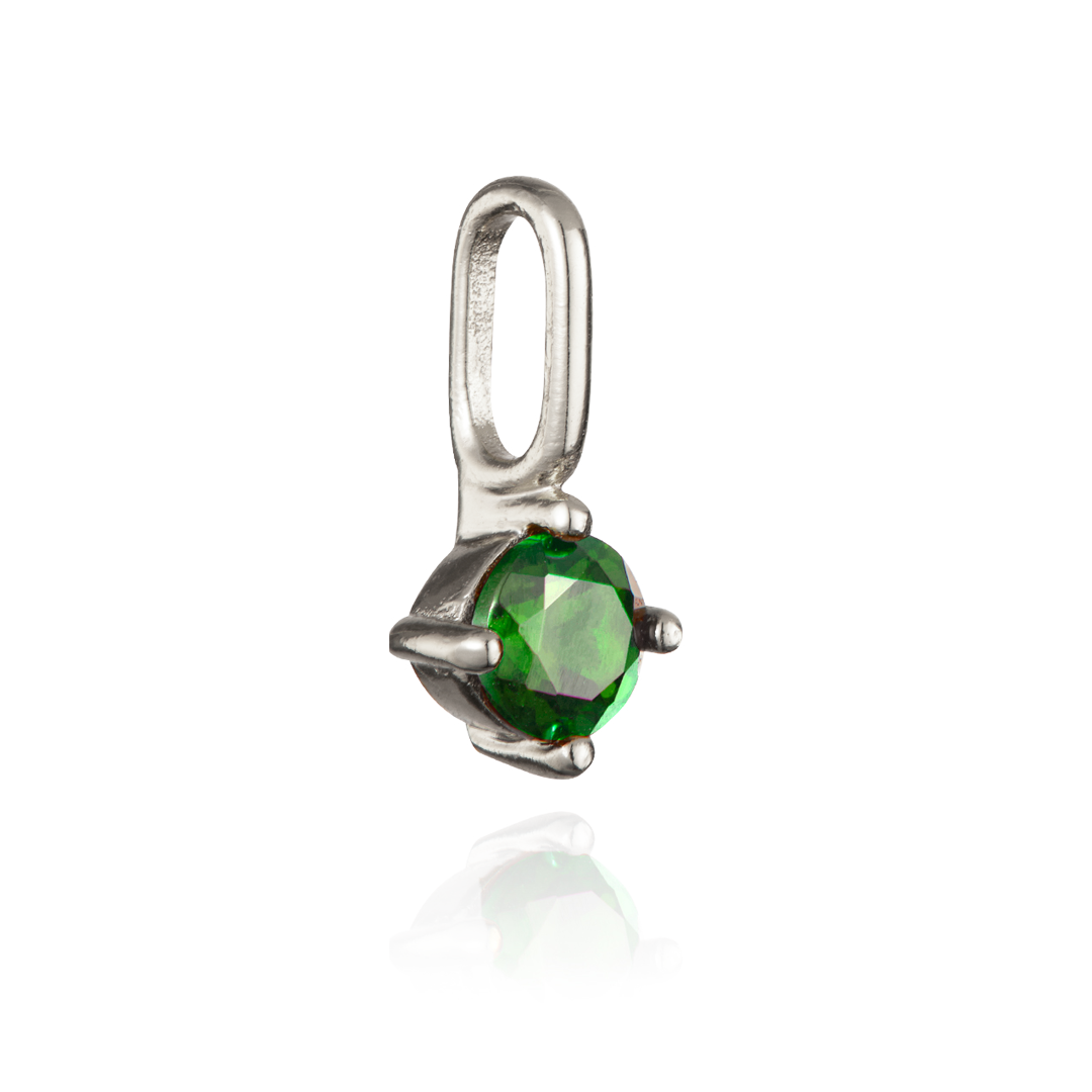 Silver Small Individual Birthstone Charm