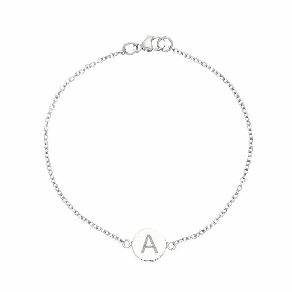 Silver Personalised Disc Bracelet