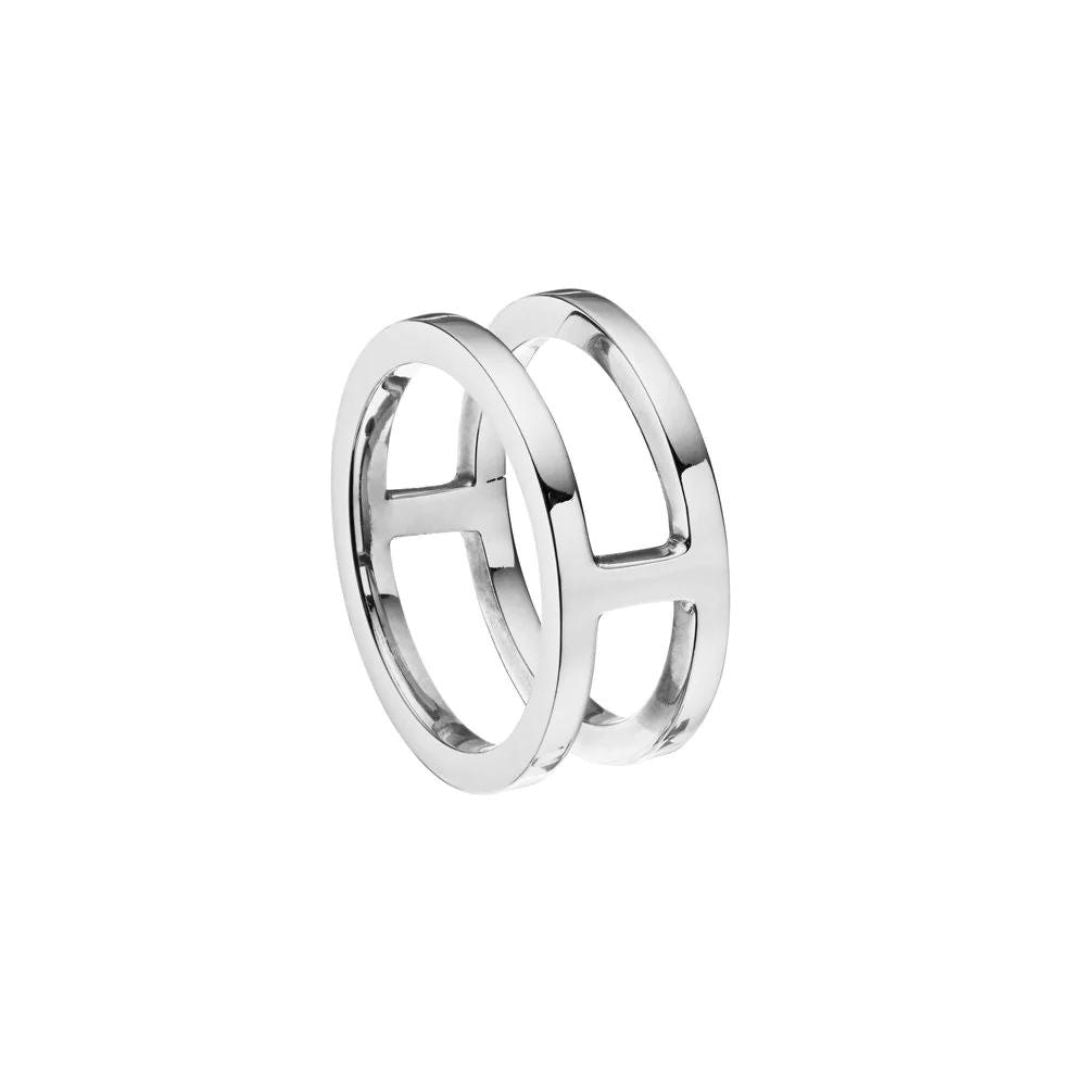 Silver Double Band Ring