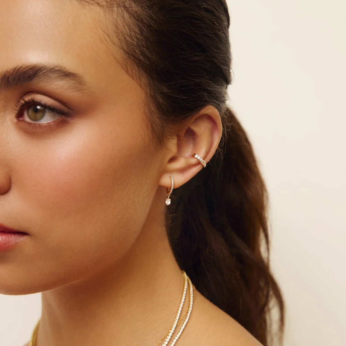 Gold Thick Diamond Style Ear Cuff