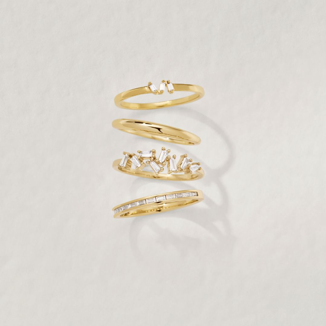 Gold Diamond Style Baguette Eternity Ring