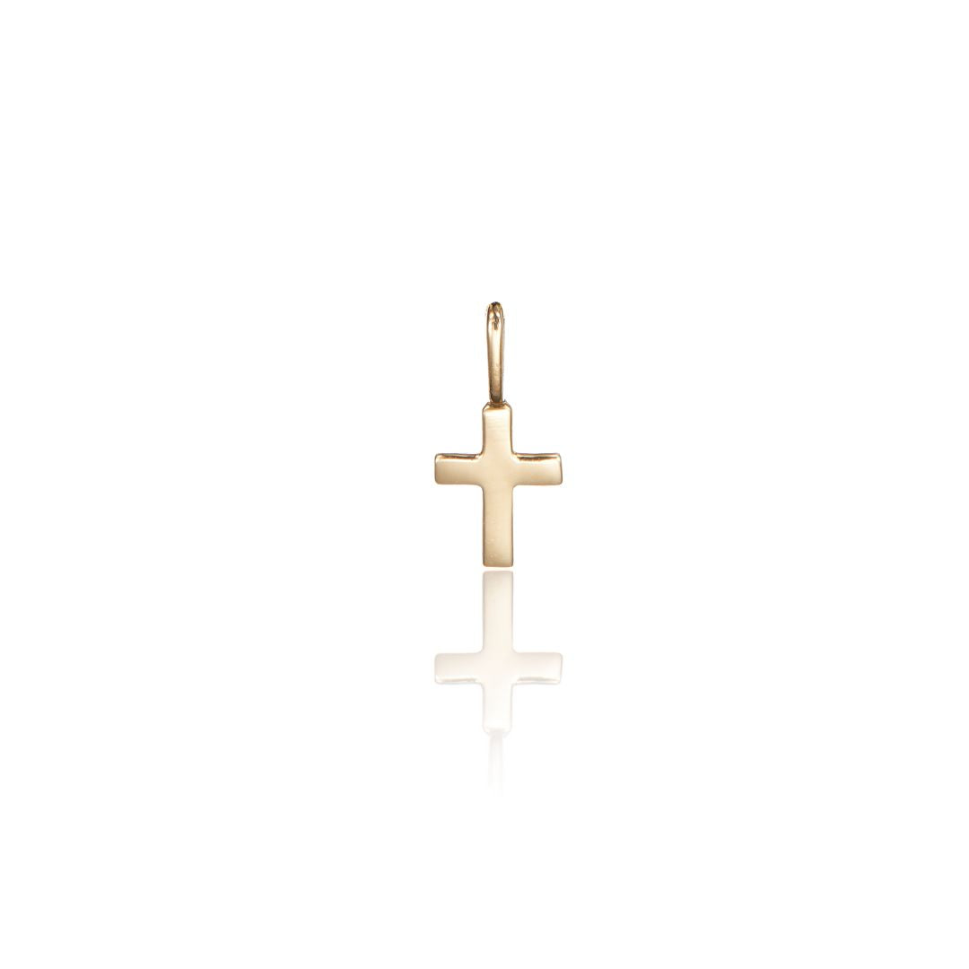 Solid Gold Individual Tiny Cross Charm