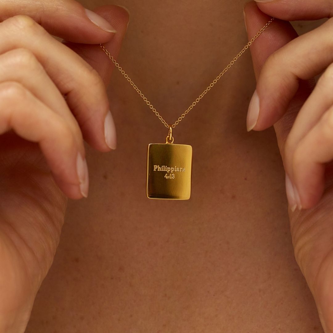 Gold Personalised Verse Necklace