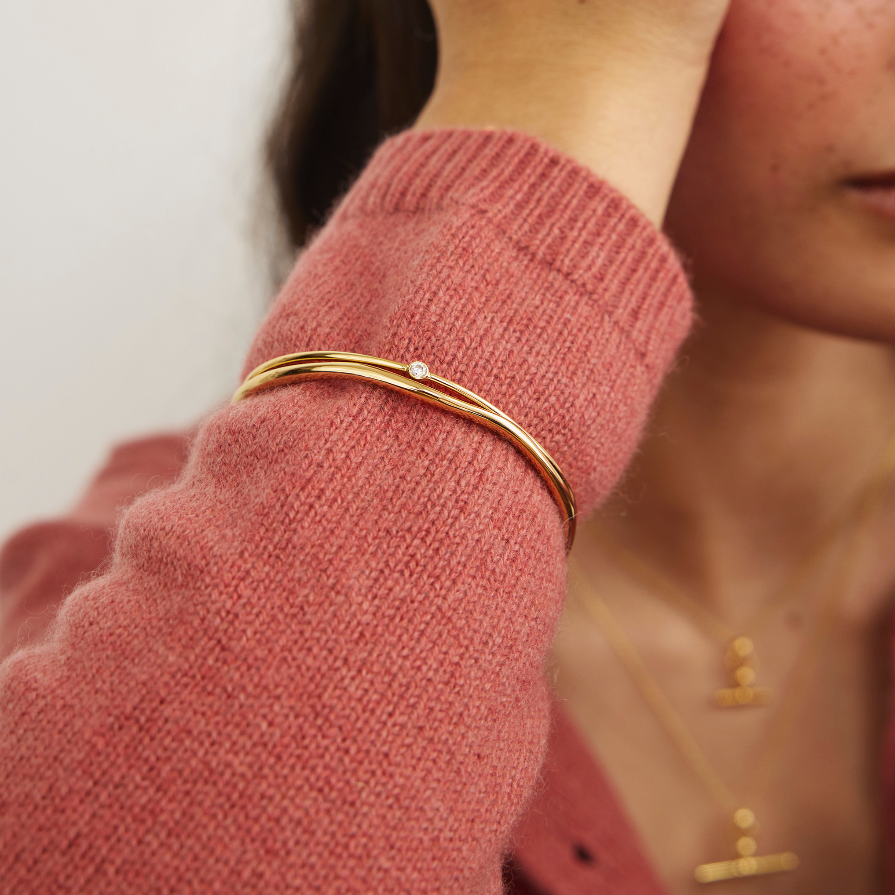 Gold Wave Bangle