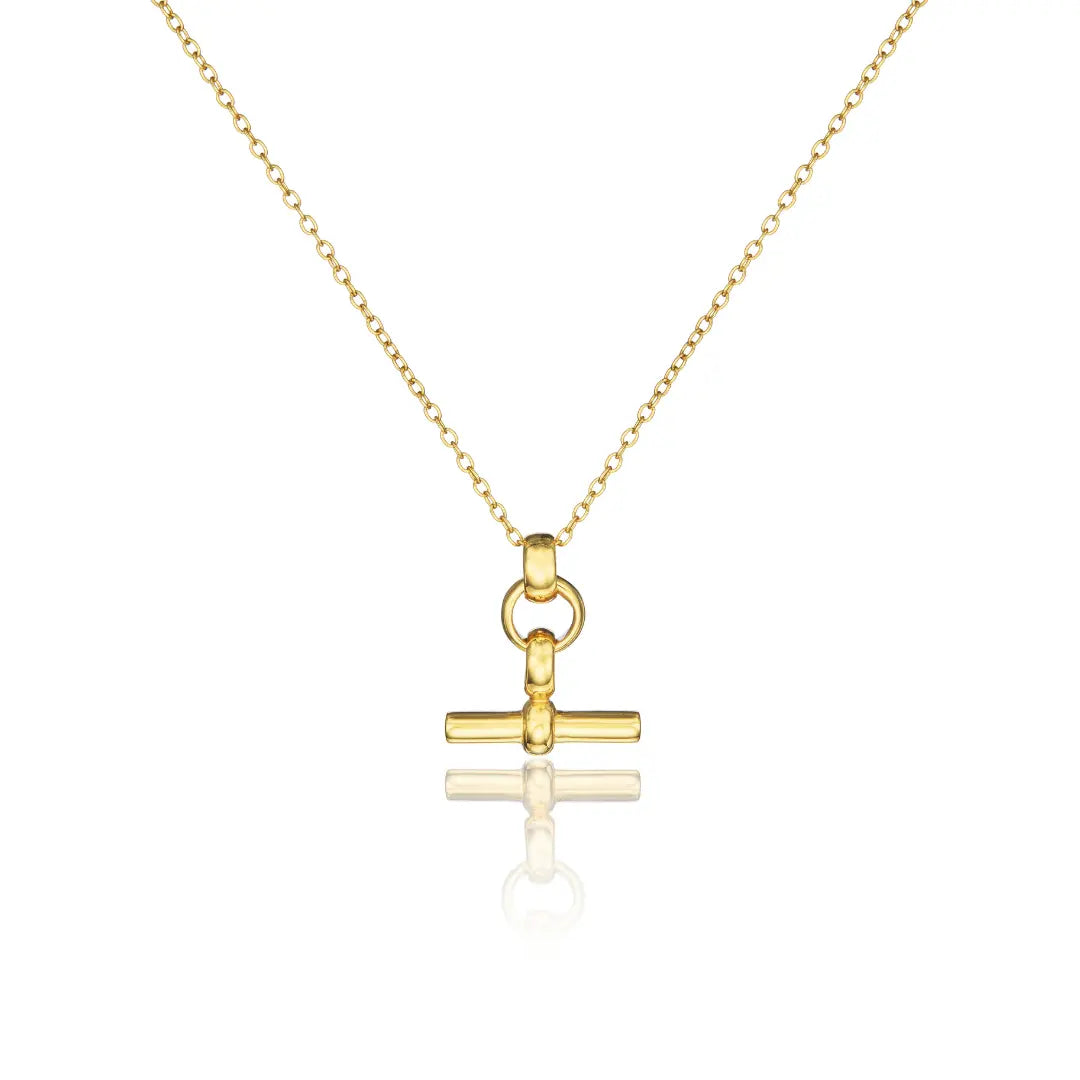 Gold Mini T-Bar Necklace