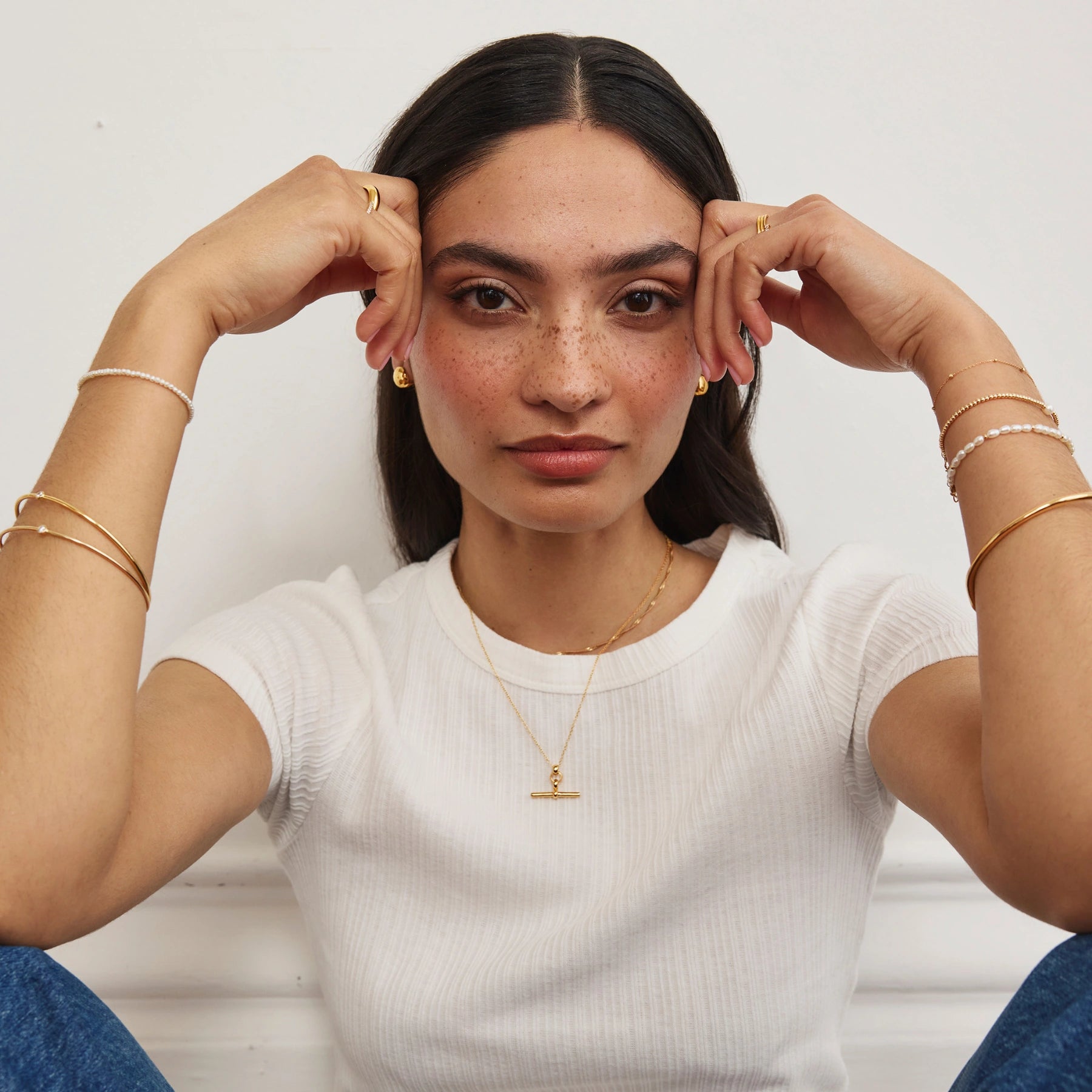 Silver Dome Ball Huggie Hoop Earrings
