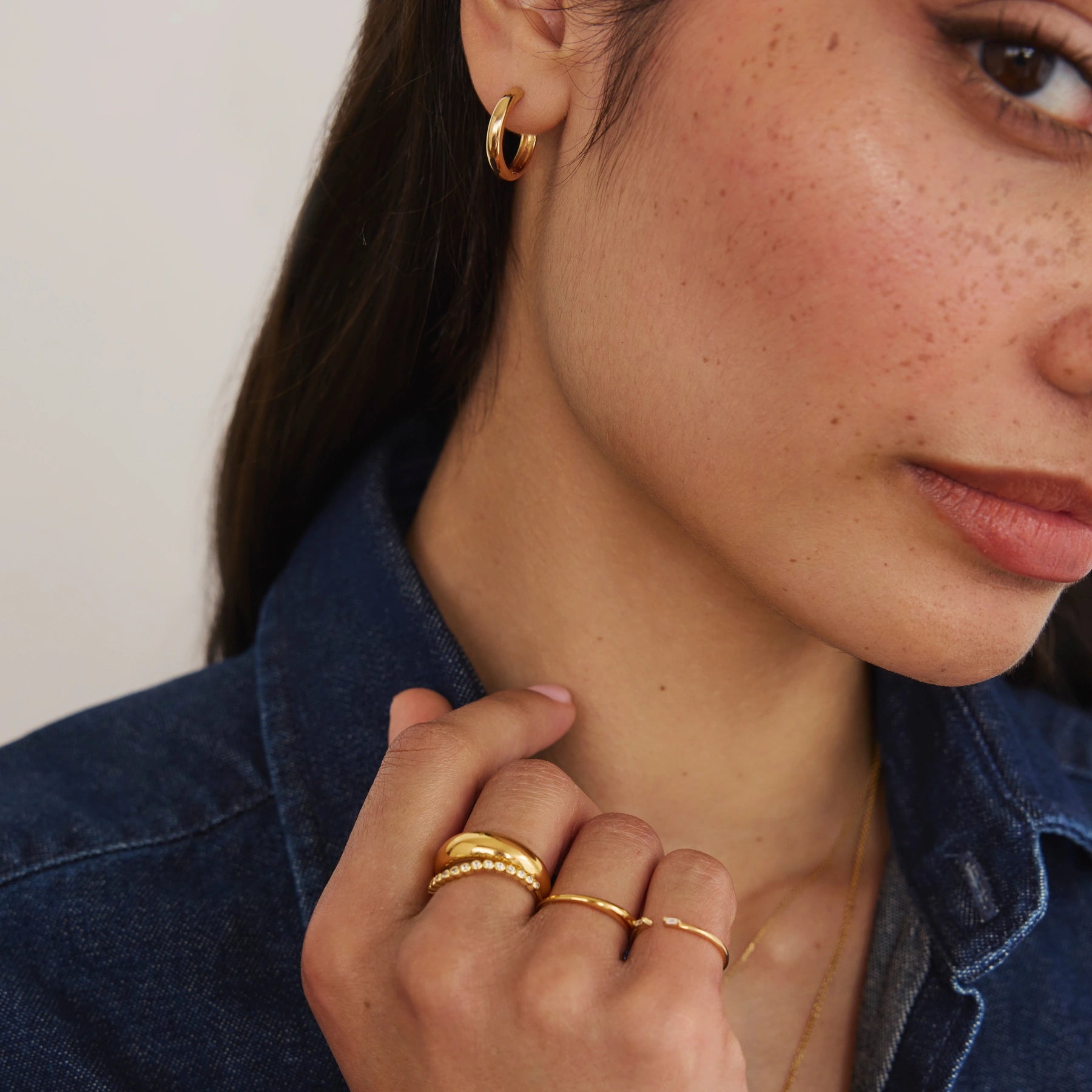 Gold Medium Hoop Earrings