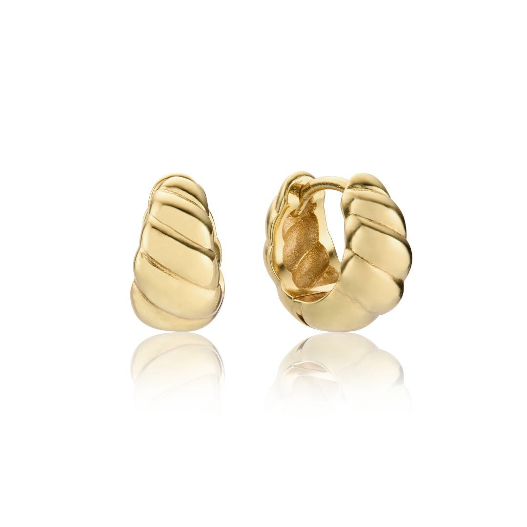 Gold Mini Twisted Hoop Earrings