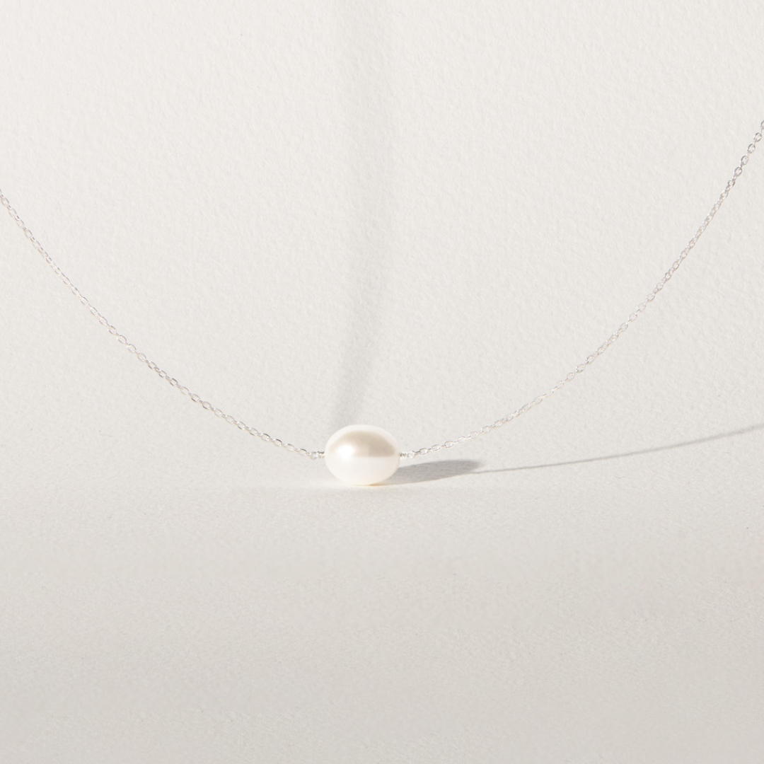 Silver Large Baroque Pearl Choker